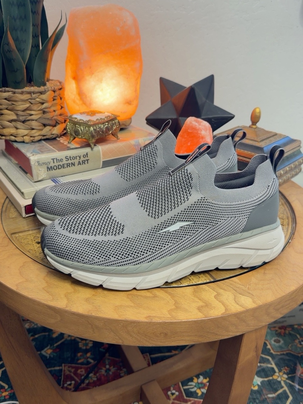 Avia Men’s Gray Knit Slip-On Walking Sneakers Size 11